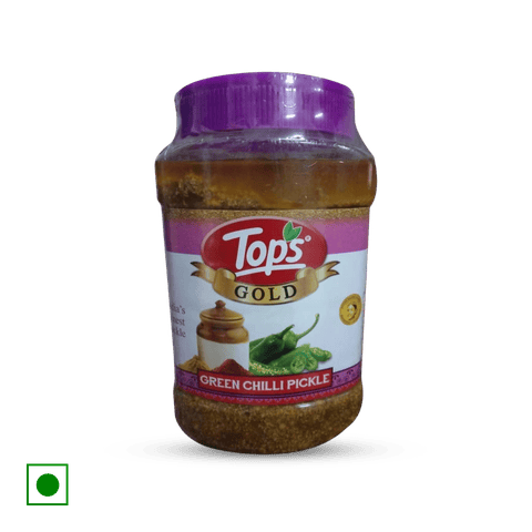 Tops Gold Green Chilli Pickle, 900 gm Jar