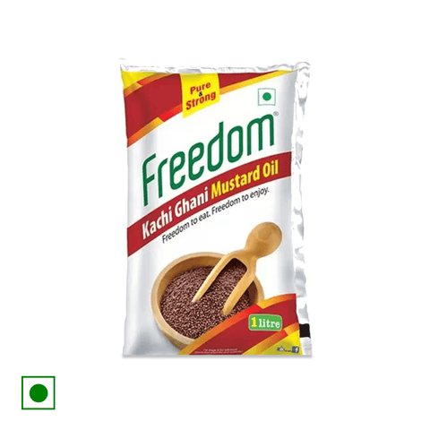 Freedom Kachi Ghani Mustard Oil, 1 L Pouch