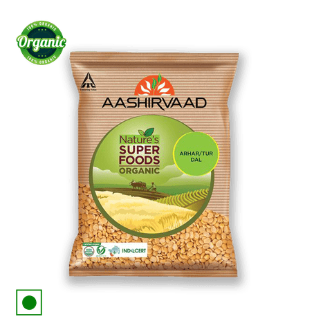 Aashirvaad Nature's Super Foods Organic Arhar/Tur Dal, 500 gm Pouch
