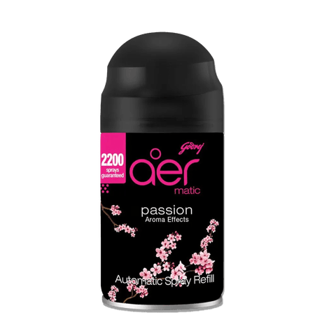Godrej Aer Matic Automatic Air Freshener Refill Passion, 225 ml Can