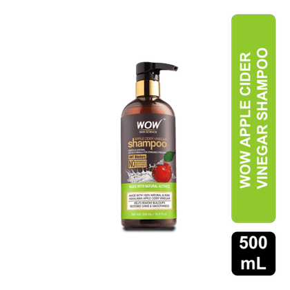 Wow Apple Cider Vinegar Shampoo, 500 ml Bottle