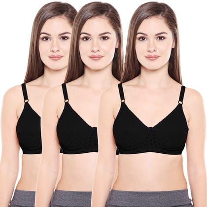 Bodycare Polycotton Padded Non wired Tshirt Bra-Pack of 3 Bodycare Polycotton Padded Non wired Tshirt Bra-Pack of 3