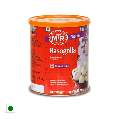 Mtr Rasogolla, 1 kg Tin