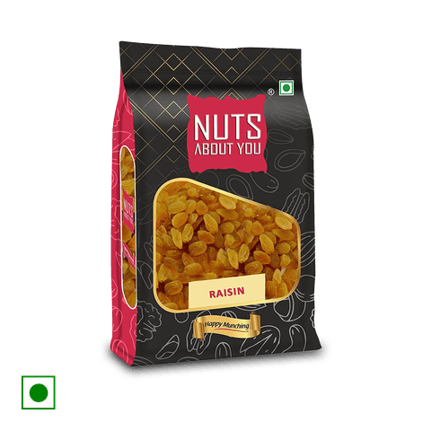 NUTS ABOUT YOU Round Raisin, 500 gm Pouch