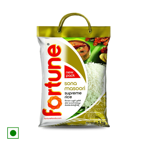 Fortune Sona Masoori Supreme Rice, 5 kg Pack