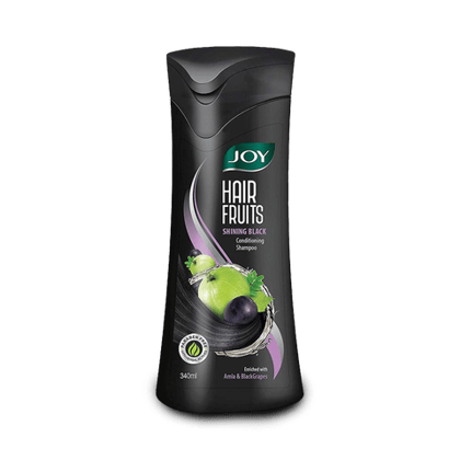 Joy Hair Fruits Shining Black Conditioning Shampoo, 340 ml Bottle
