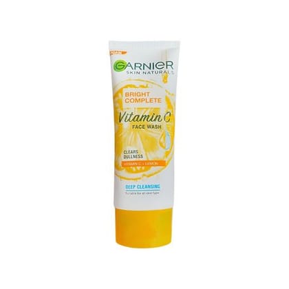 Garnier Bright Complete Vitamin C Face Wash - With Lemon Extracts, Fights Dullness, 100 gm Tube Garnier Bright Complete Vitamin C Face Wash - With Lemon Extracts, Fights Dullness, 100 gm Tube