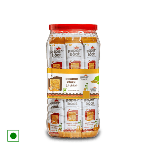Paper Boat Sesame Chikki Nutritious Bar (50 Pieces, 16G Each), 800 gm Jar
