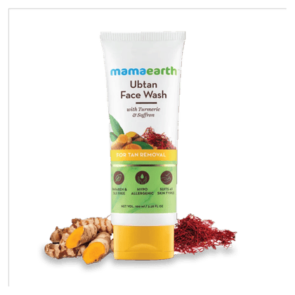 Mamaearth Ubtan Natural Face Wash, 100 ml Tube