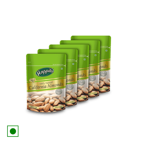 Happilo 100% Natural California Almonds (200G -Pack Of 5), 1 kg Pack