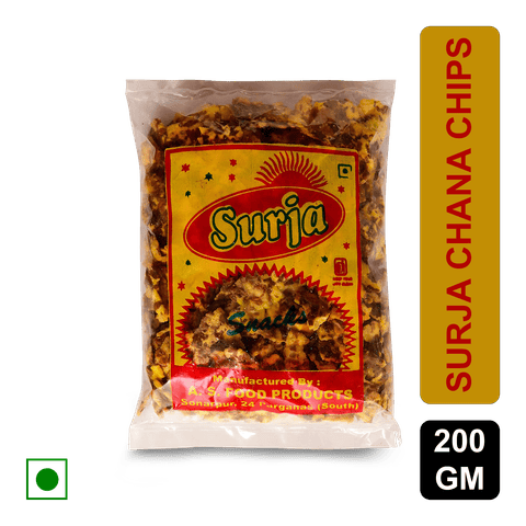 Surja Plain Chana Chips, 200 gm Pouch