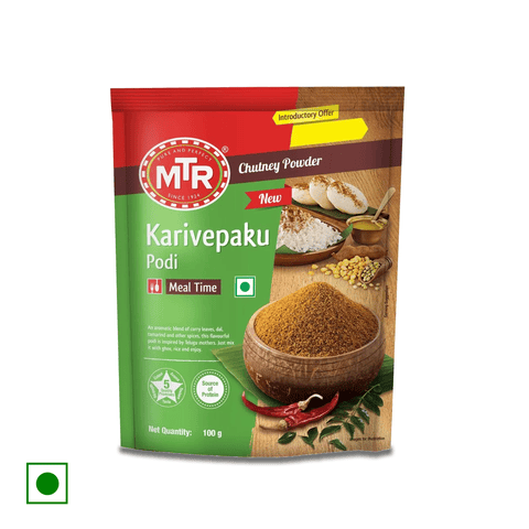 MTR Karivepaku Podi - Chutney Powder, 100 gm Pouch