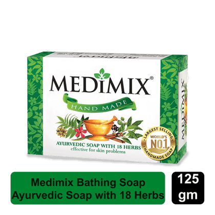 Medimix Ayurvedic Soap With 18 Herbs, 125 gm Pouch