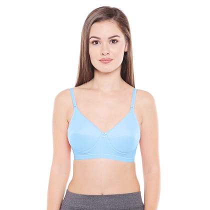 Bodycare Women Cotton Full Coverage Lightly Padded Regular Bra 1574-Sky