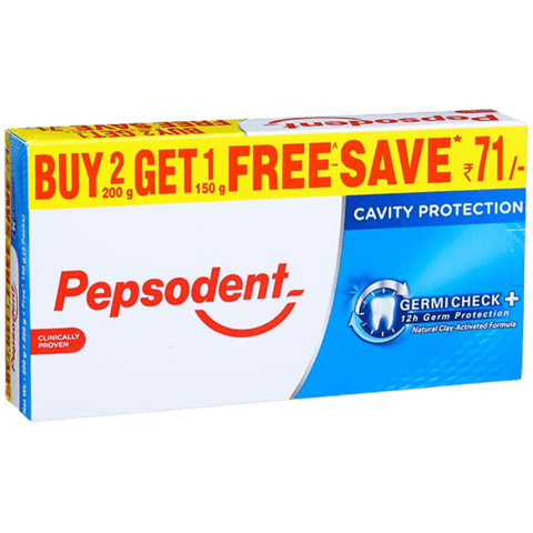 Pepsodent Germi Check Toothpaste Combo (B2G1), 550 gm Box
