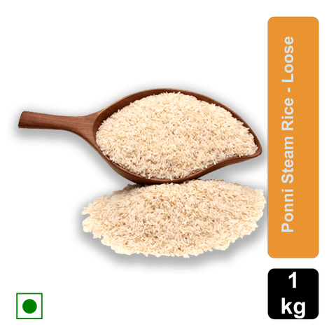Super Saver Ponni Steam Rice, 1 kg Loose