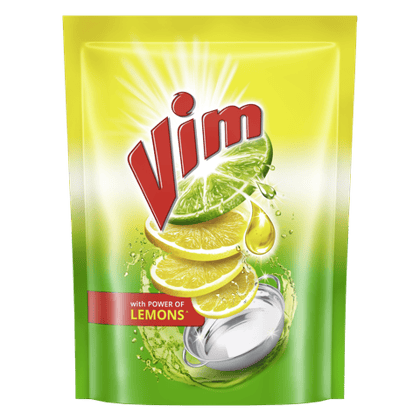 Vim Dishwash Liquid Lemon, 500 ml Pouch Vim Dishwash Liquid Lemon, 500 ml Pouch