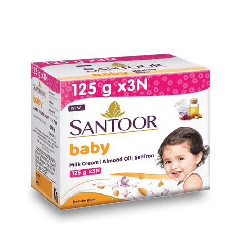 Santoor Baby Soap 125X3, 375 gm Box