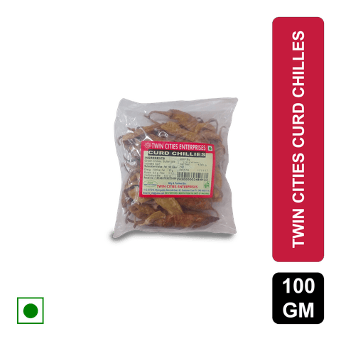 Twin Cities Curd Chillies, 100 gm Pack