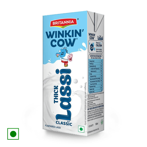 Britannia Winkin Cow Classic Lassi, 180 ml Tetrapack