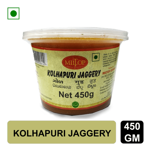 Miltop Kolhapuri Jaggery, 450 gm Tub