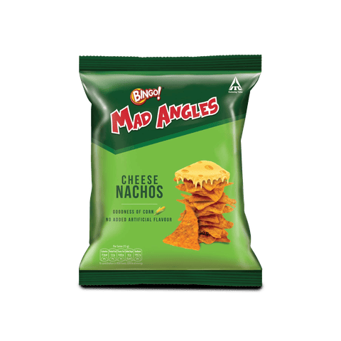 Bingo Mad Angles Cheese Nachos Chips, 110 gm Pouch