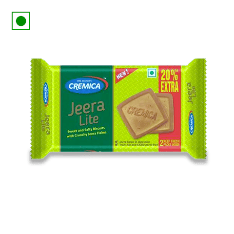 Cremica Jeera Lite Biscuits - Sweet And Salty, 150 gm Pouch