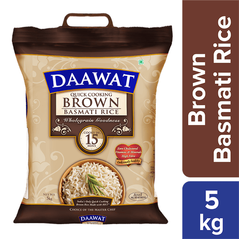 Daawat Brown Basmati Rice, 5 kg Pouch