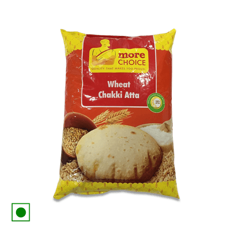 More Choice Whole Wheat Chakki Fresh Atta, 1 kg Pouch