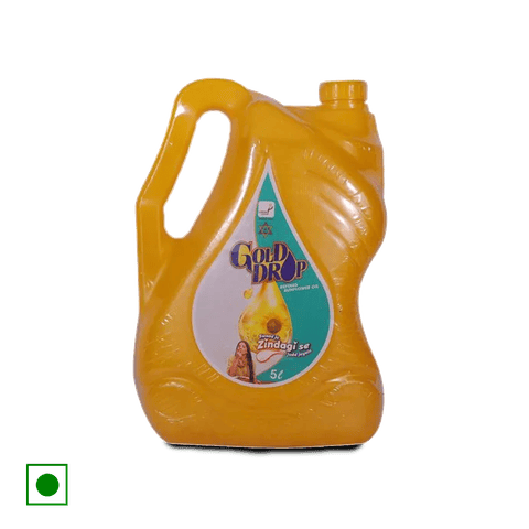 Gold Drop Refined Sunflower Oil, 5 L Jar