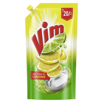 Vim Dishwash Liquid Lemon, 140 ml Pouch Vim Dishwash Liquid Lemon, 140 ml Pouch