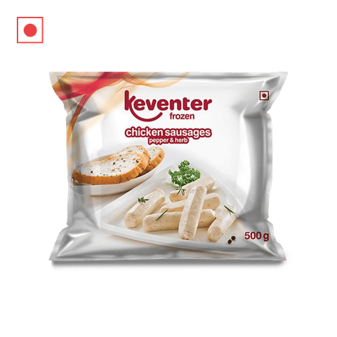 Keventer Herb & Pepper Chicken Sausages, 500 gm Pack