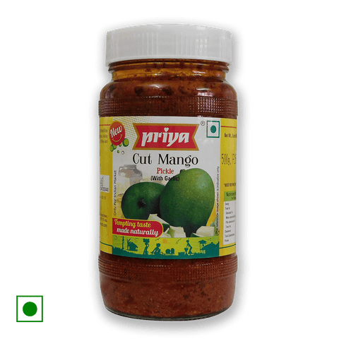 Priya Cut Mango Pickle, 500 gm Bottle
