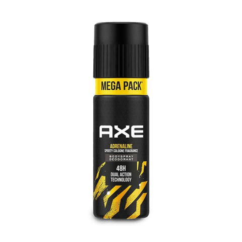 Axe Adrenaline 48H Dual Action Technology Sporty Cologne Fragrance Bodyspray Deodorant, 215 ml Can