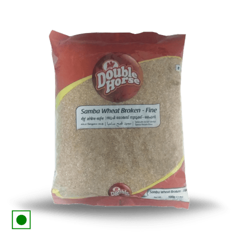 Double Horse Samba Wheat Broken Fine, 500 gm Pouch