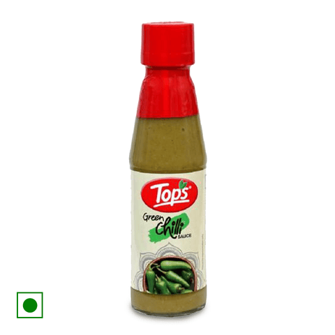 Tops Green Chilli Sauce, 200 gm Bottle