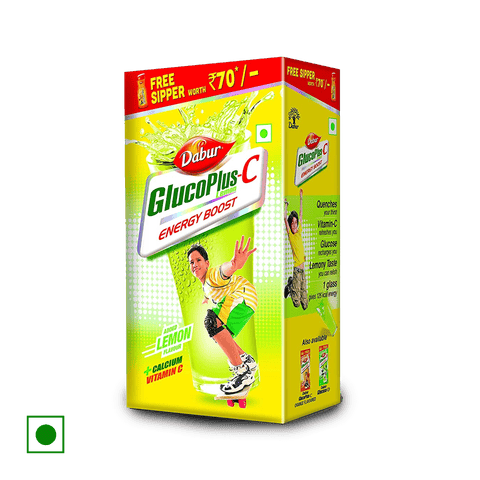 Dabur Gluco Plus C - Lemon, 500 gm Jar