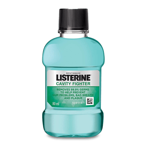 Listerine Mouthwash - Cavity Fighter, 80 ml Bottle