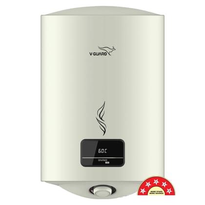 V-Guard Divino DG Geyser 10 Litre Water Heater with Digital Display | Suitable for Hard Water | BEE 5 Star Rating | Advanced 4 layered Safety | 5 Year Inner Tank Warranty by V-Guard V-Guard Divino DG Geyser 10 Litre Water Heater with Digital Display | Su