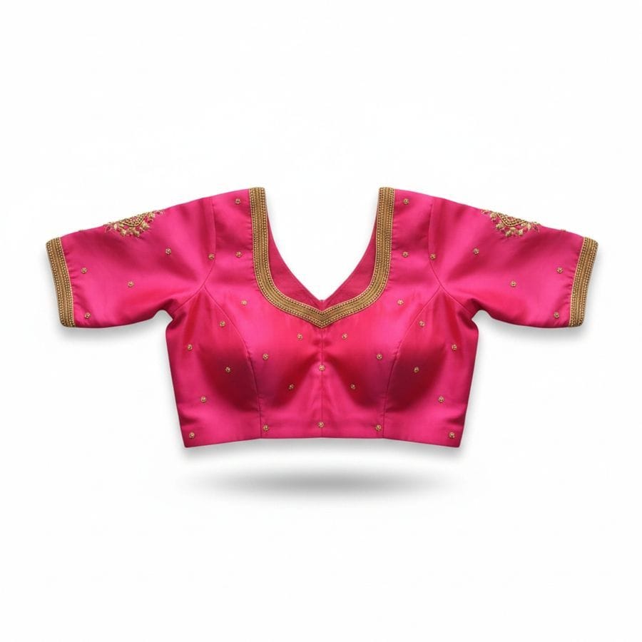 Women's Embellished Pink Ethnic Blouse