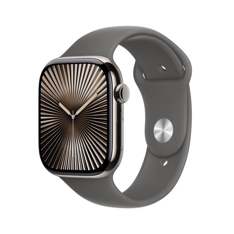 Apple Watch Series 10 GPS Cellular 46mm Natural Titanium Stone Grey Sport Band