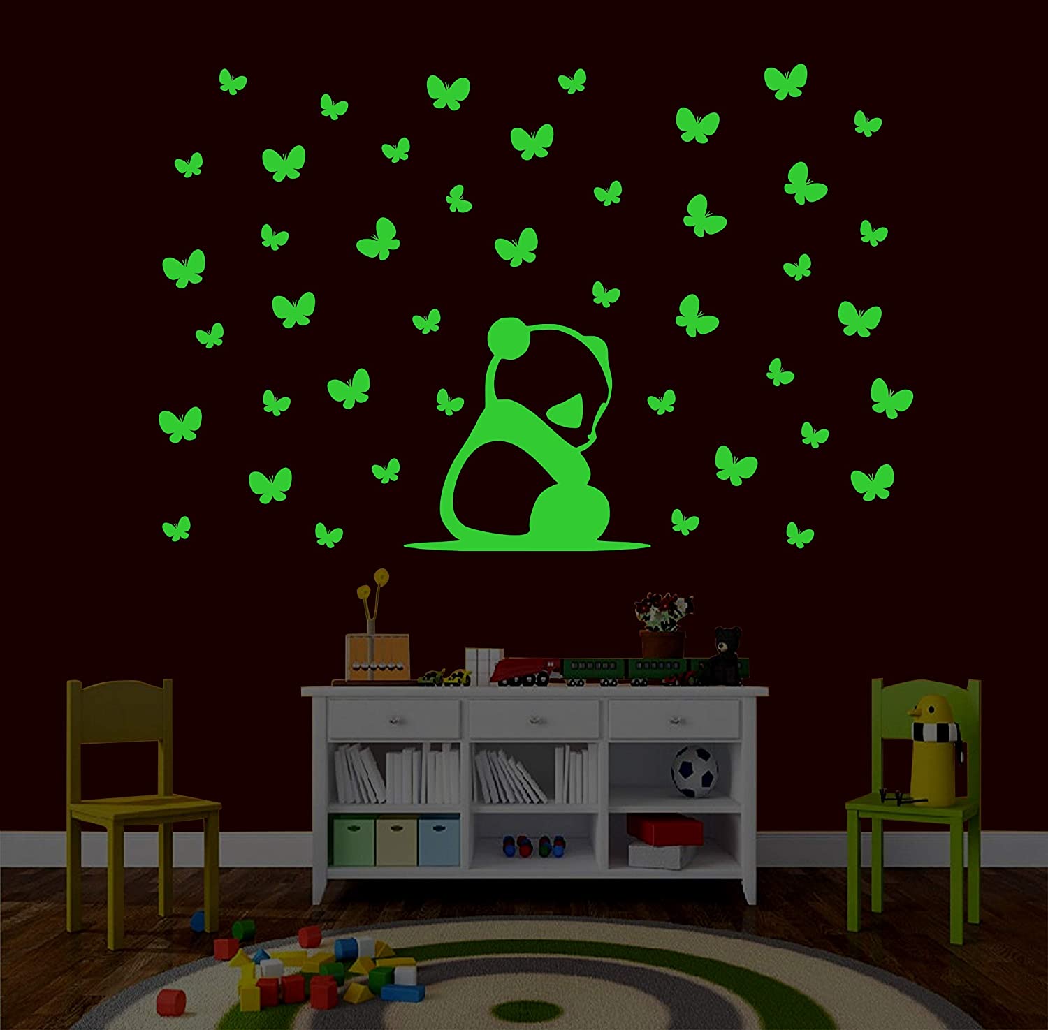 DreamKraft Glow in The Dark Radium Sticker (Green, 56 cm X 35 cm)