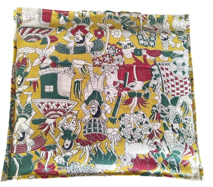 Buy Kalamkari Print Cotton 1 SAREEE COVER Cushion Cover 16" X 16" Online at Low Prices in India