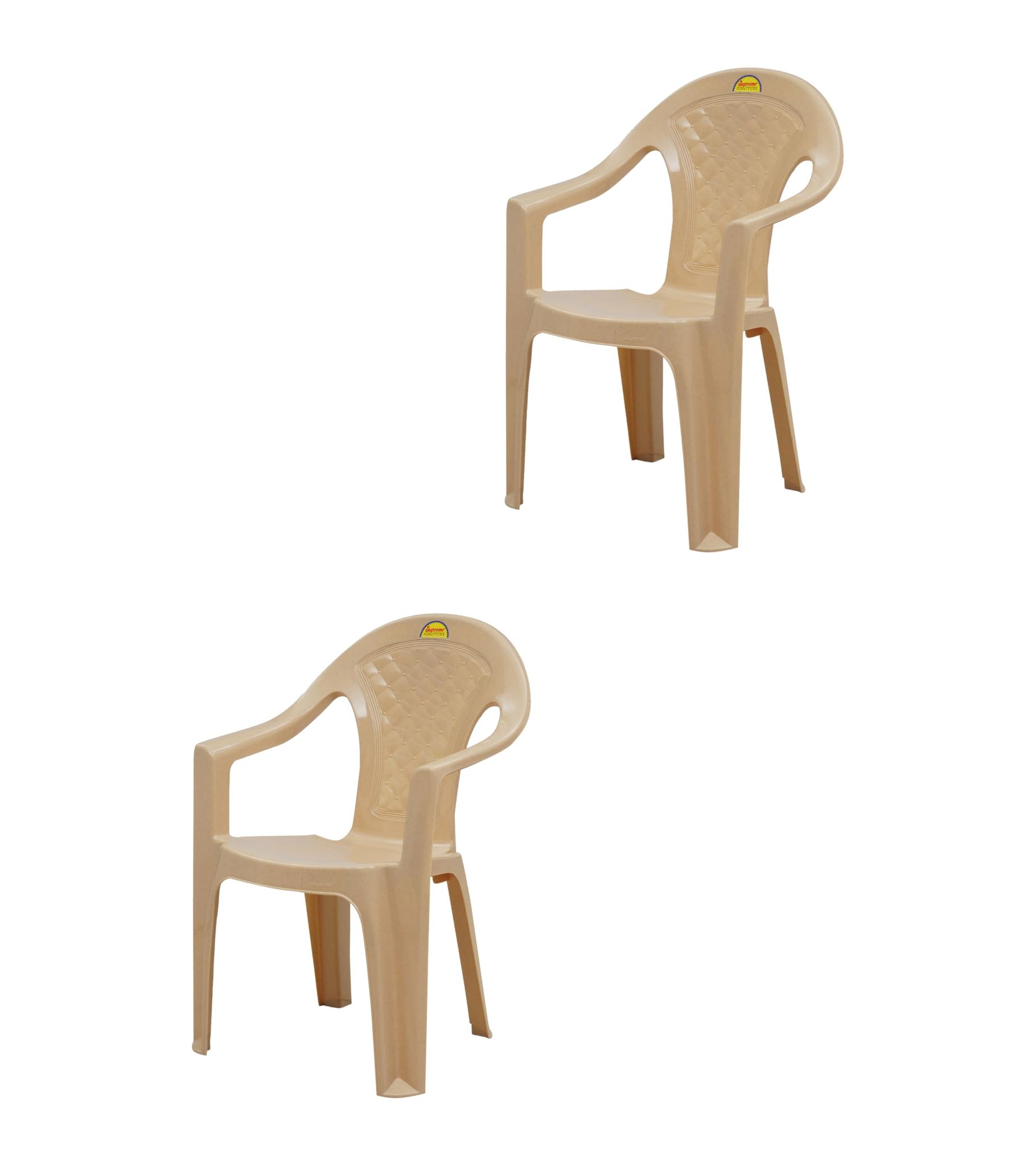 Supreme Furniture Spark Plastic Armless Stylish Chair Suitable for Home, Office, Hotel, Resort, Restaurant, Indoor and Outdoor