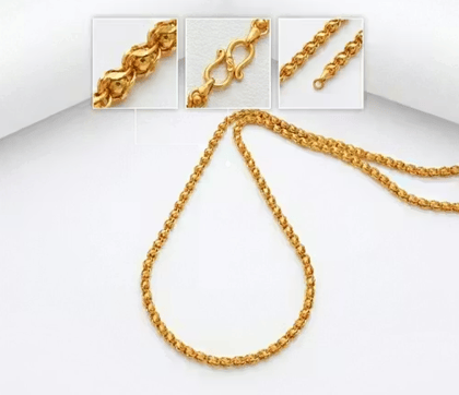 Mugappu Gold Plated Chain | Necklace Thali Chain | AD chain for Women and Girls Mugappu Gold Plated Chain | Necklace Thali Chain | AD chain for Women and Girls