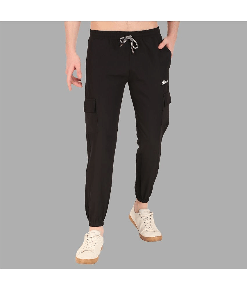 IDASS Black Nylon Men's Joggers ( Pack of 1 )