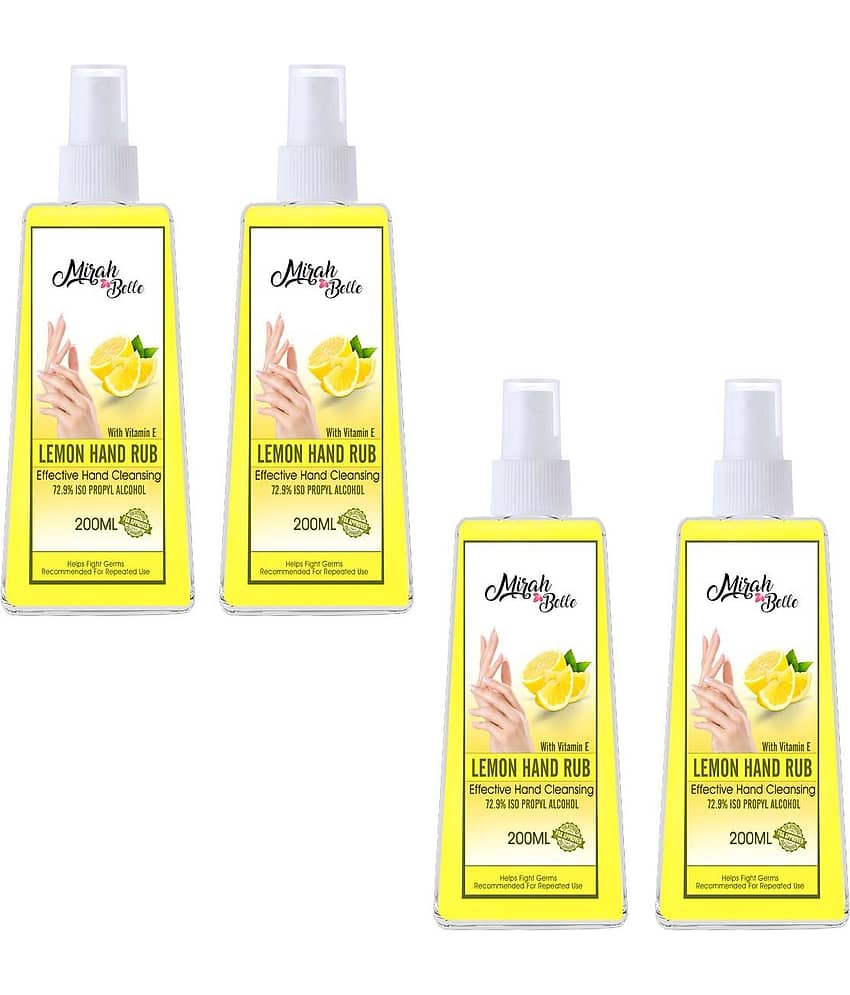 Mirah Belle - Lemon Hand Rub Sanitizer Spray 200 mL (Pack of 4)