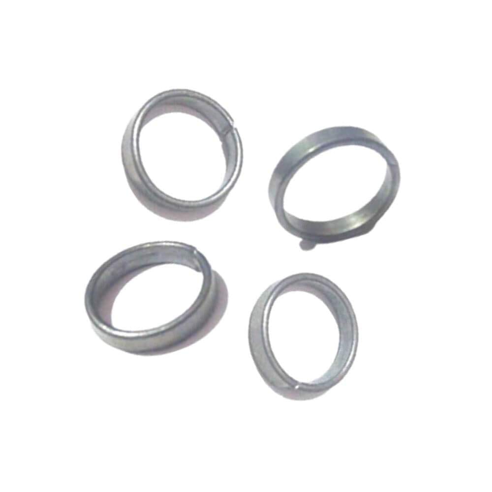 MAYAPURI Shani Dosh Nivaran Kale Ghode Ke Naal Ki Adjustable Grey Silver Ring for Men & Women (Pack of 4)