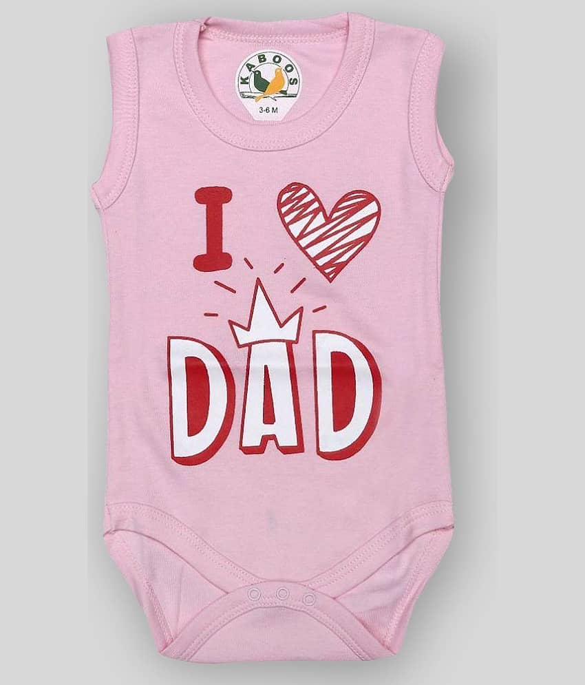 KABOOS Pack of 1 Baby Boys Cotton Bodysuit ( Pink )