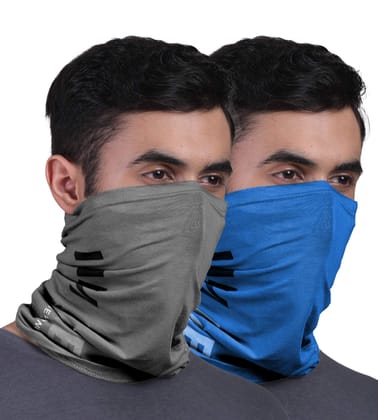 FREECULTR Unisex Bamboo Bandana, Anti Microbial Super Soft & Comfort Fit, Breathable Multipurpose Headband, Face Mask for Dust Protection and Sun - Printed Pack of 2-Charcoal,Pilot Blue FREECULTR Unisex Bamboo Bandana, Anti Microbial Super Soft & Comfort Fit, Breathable Multipurpose Headband, Face Mask for Dust Protection and Sun - Printed Pack of 2-Charcoal,Pilot Blue